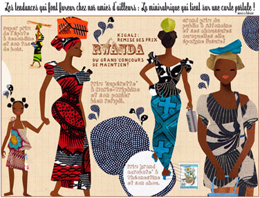 olga-olga illustrations carte postale Rwanda