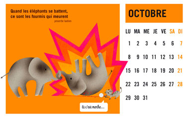olga-olga illustrations calendrier courrier octobre