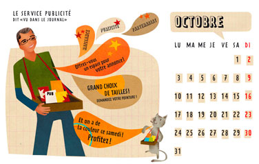 olga-olga illustrations calendrier 2 courrier octobre